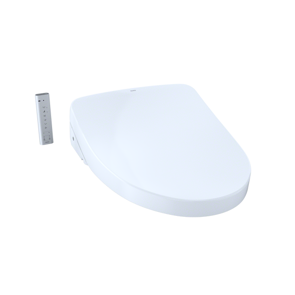 TOTO S550e WASHLET and Auto Flush Ready Electronic Bidet Toilet Seat with EWATER and Auto Open and Close Contemporary Lid, Elongated, Cotton White SW3056AT40#01