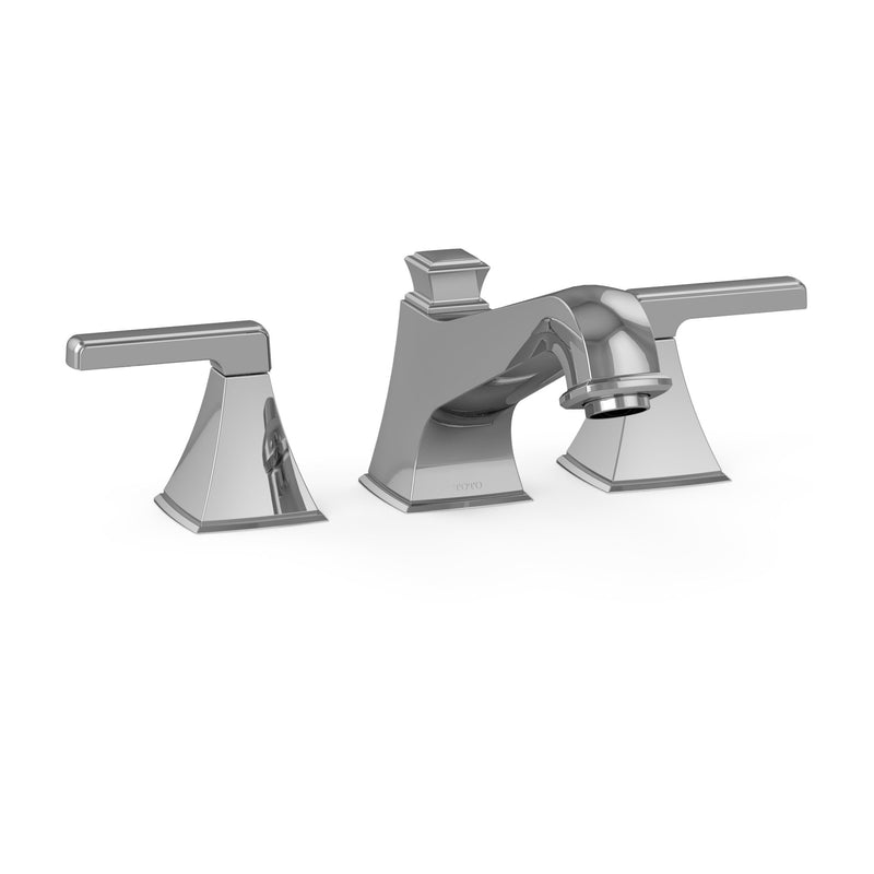 TOTO Connelly Two Handle Deck-Mount Roman Tub Filler Trim, Polished Chrome TB221DD