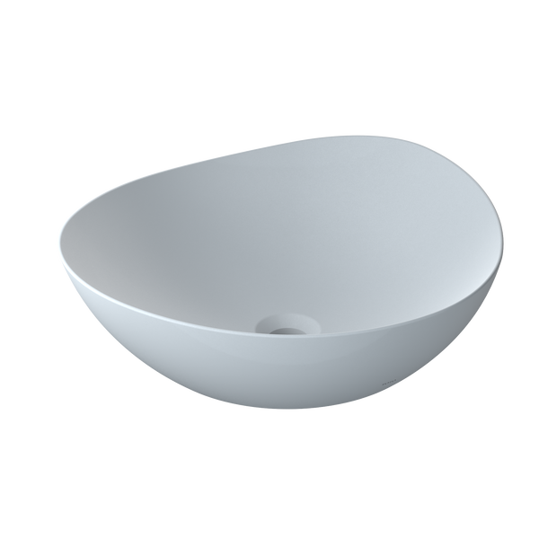 TOTO Kiwami Asymmetrical Vessel Bathroom Sink with CEFITONTECT, CLEAN MATTE LT477MT#CMW