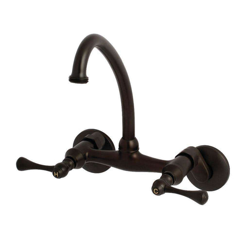 Kingston KS374ORB 6" Adj Center Wall Mount Laundry Faucet