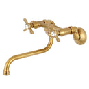 Kingston Brass KS115SB Adj Center Wall Mount Bath Faucet