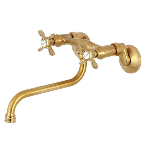 Kingston Brass KS115SB Adj Center Wall Mount Bath Faucet