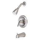 Kingston Brass KB538L Tub and Shower Faucet, Brushed Nickel