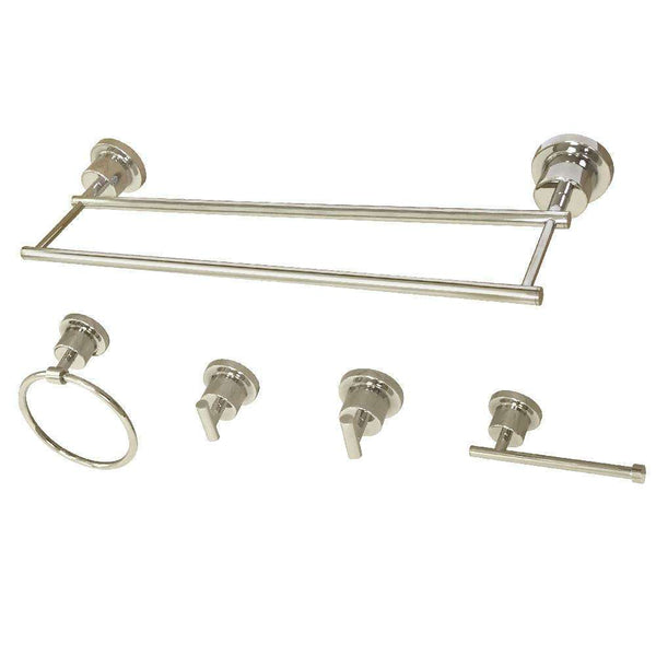 Kingston Brass BAH821318478PN 5P Bath Accs Set Nickel