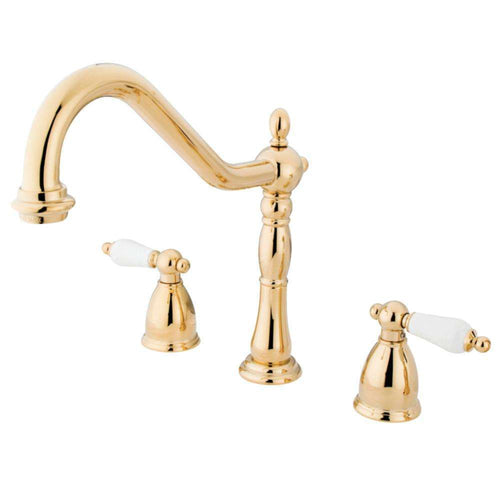 Kingston Brass KB1792PLLS Wsp Kitchen Faucet, Polished Brass