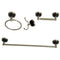 Kingston Brass BAK9112478BN Onyx 4-Piece Bathroom Accs Set