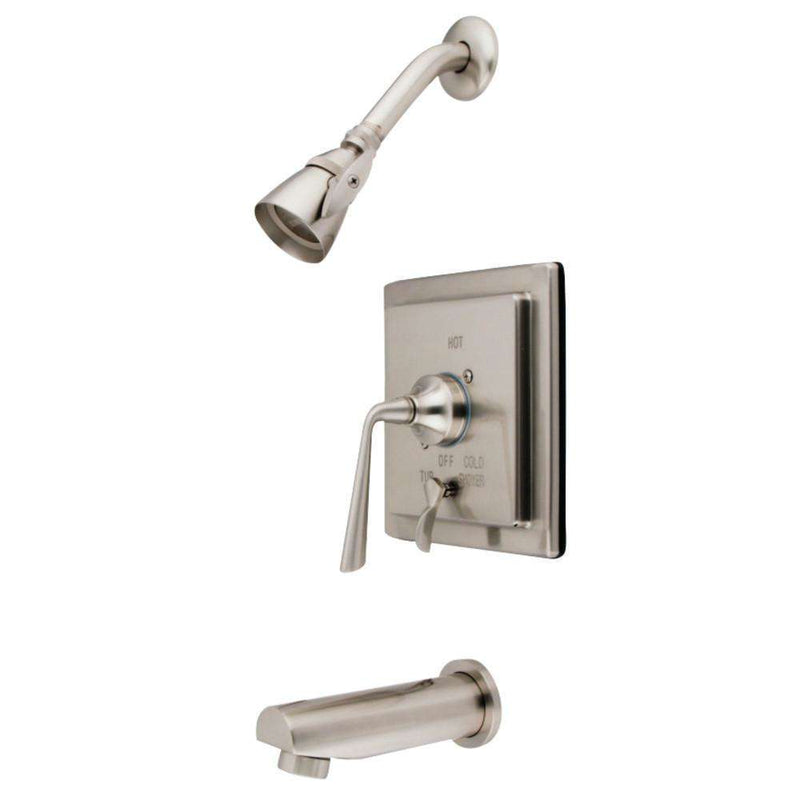 Kingston Brass KB86580ZL Silver Sage Tub & Shower