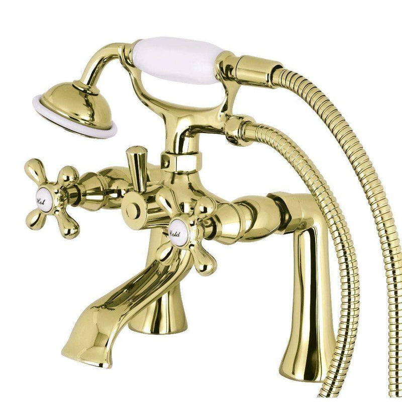 Kingston Brass KS268PB Deck Mount Clawfoot Tub Faucet