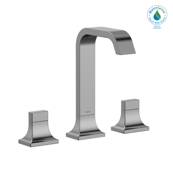 TOTO GC 1.2 GPM Two Handle Widespread Bathroom Sink Faucet, Polished Chrome TLG08201U#CP