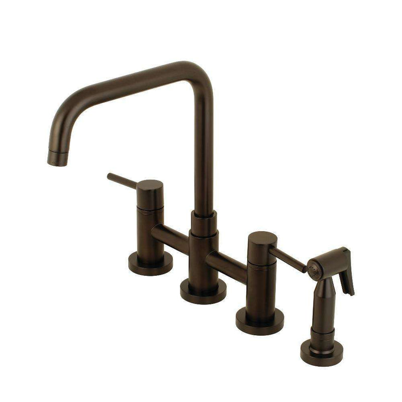 Kingston KS8285DLBS Concord Two-Hnd Bridge Kitchen Faucet W/