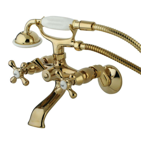 Kingston Brass KS265PB Tub Wall Mount Clawfoot Tub Faucet