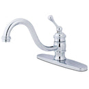 Kingston KB3571BLLS Restoration 8" Centerset Kitchen Faucet