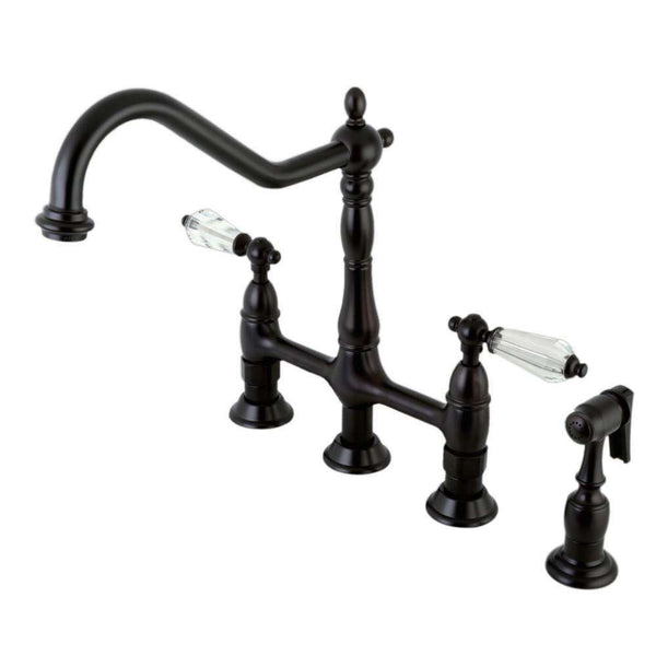 Kingston KS1275WLLBS 8" Centerset Kitchen Faucet W/ Sp