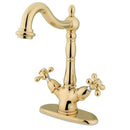 Kingston Brass KS1492AX Vessel Sink Faucet, Polished Brass