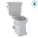 TOTO Promenade II Two-Piece Elongated 1.28 GPF Universal Height Toilet with CeFiONtect, Colonial White CST404CEFG