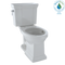 TOTO Promenade II Two-Piece Elongated 1.28 GPF Universal Height Toilet with CeFiONtect, Colonial White CST404CEFG#11