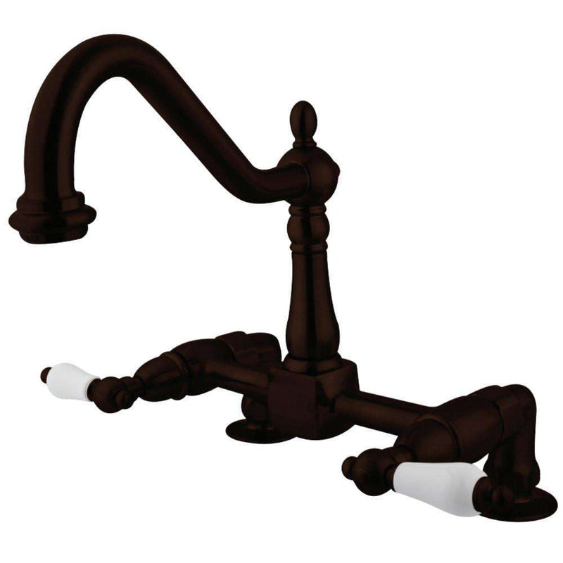 Kingston Brass KS1145PL 8-Inch Centers Kitchen Faucet Bronze