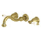 Kingston Brass KS3027PL Restoration Two-Handle 3-Hole Wall