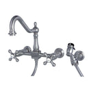 Kingston KS1248AXBS Heritage 8 in. Wall Mount Kitchen Faucet