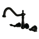 Kingston Brass KS1020AL Wall Mount Tub Filler, Matte Black