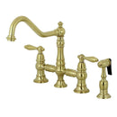 Kingston Brass KS3277ALBS Kitchen Faucet with Side Sprayer