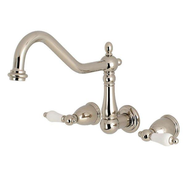 Kingston Brass KS1286PL Wall Mount Kitchen Faucet Nickel