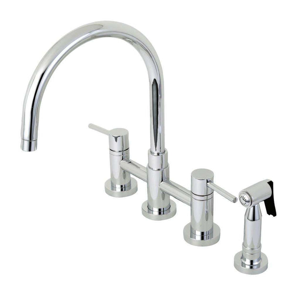 Kingston KS8271DLBS Concord Two-Hnd Bridge Kitchen Faucet W/