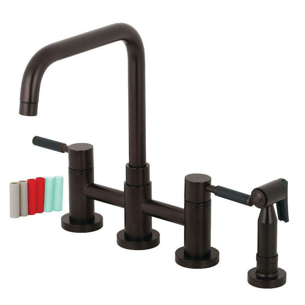 Kingston KS8285DKLBS Concord Two-Hnd Bridge Kitchen Faucet