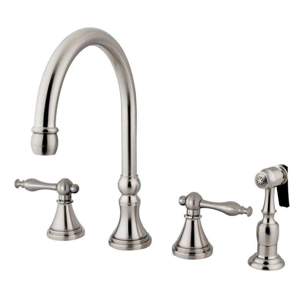 Kingston Brass KS2798NLBS Widespread Kitchen Faucet