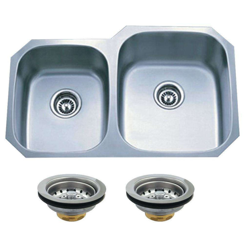 Kingston Brass KGKUD3221RH Undermount Stainless Steel Double