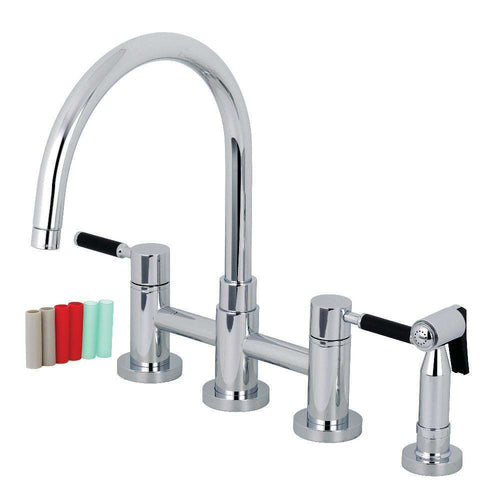 Kingston KS8271DKLBS Concord Two-Hnd Bridge Kitchen Faucet