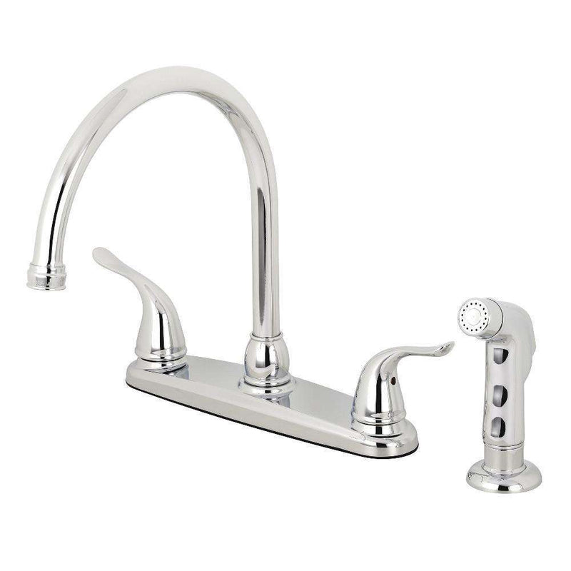 Kingston Brass KB791YLSP 8" Centerset Kitchen Faucet W/ Sp