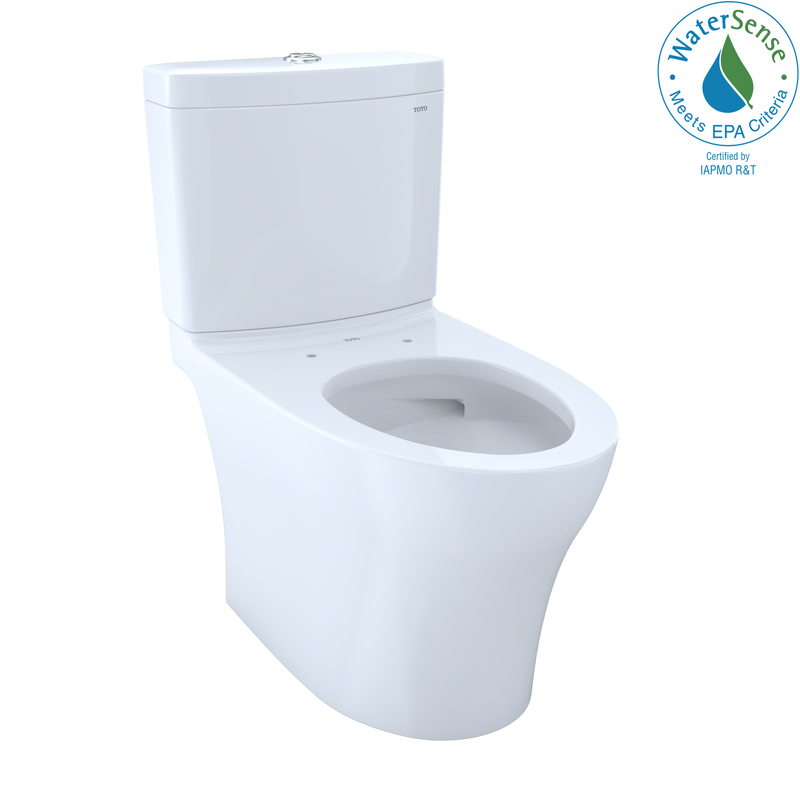 TOTO Aquia IV 1G Two-Piece Elongated Dual Flush 1.0 and 0.8 GPF Toilet with CEFIONTECT, Cotton White CST446CUMG