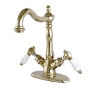 Kingston Brass KS1492BPL Vessel Sink Faucet, Polished Brass