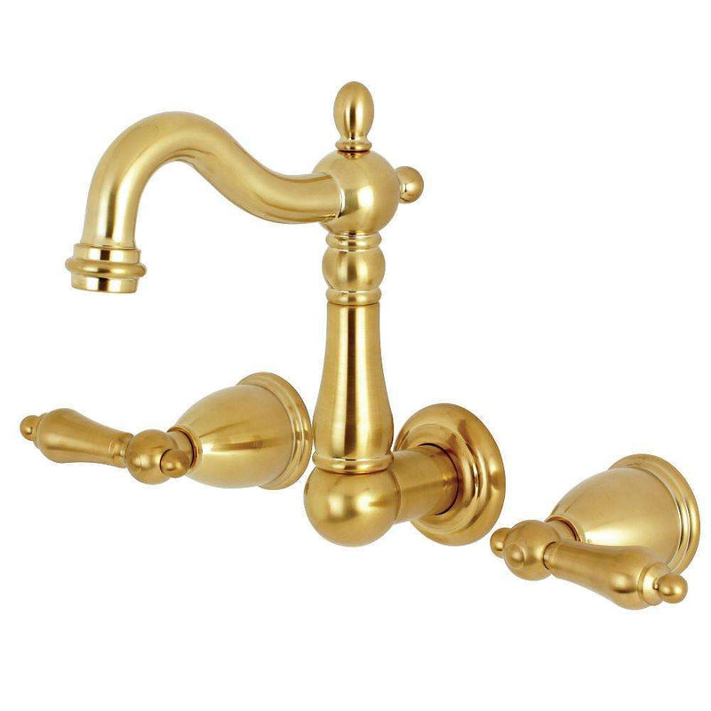 Kingston KS1227AL 8-Inch Center Wall Mount Bath Faucet