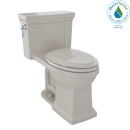 TOTO Promenade II One-Piece Elongated 1.28 GPF Universal Height Toilet with CeFiONtect, Bone MS814224CEFG