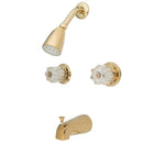 Kingston Brass KB142 Tub and Shower Faucet, Polished Brass