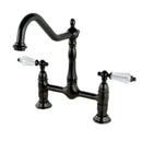 Kingston Brass KS1175WLL 8" Centerset Kitchen Faucet Less