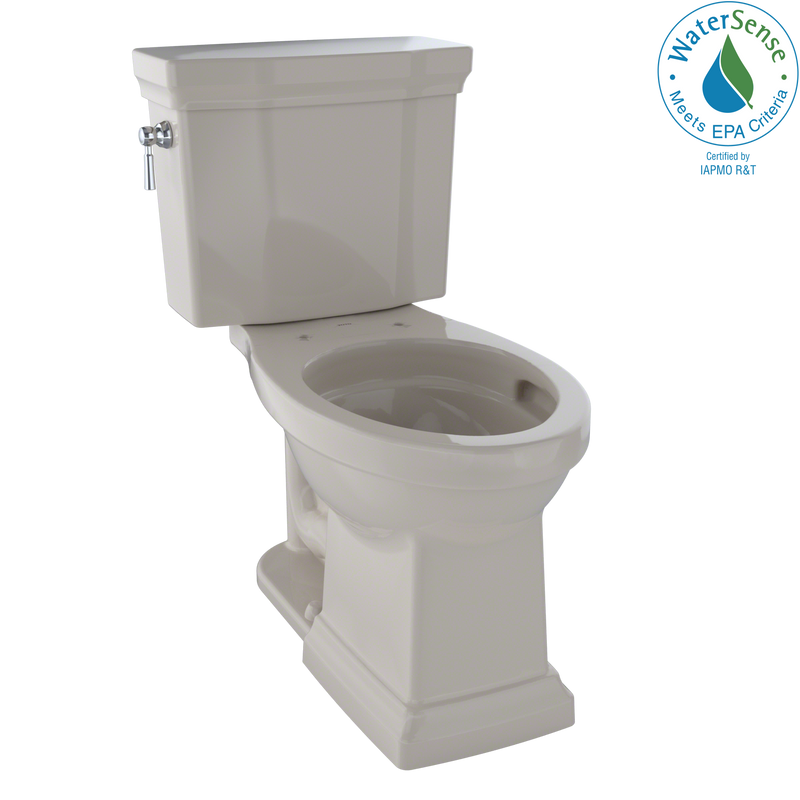 TOTO Promenade II 1G Two-Piece Elongated 1.0 GPF Universal Height Toilet with CeFiONtect, Bone CST404CUFG