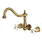 Kingston KS1283PX Wall Mount Kitchen Faucet, Antique