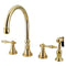 Kingston Brass KS2792NLBS Wsp Kitchen Faucet, Polished Brass