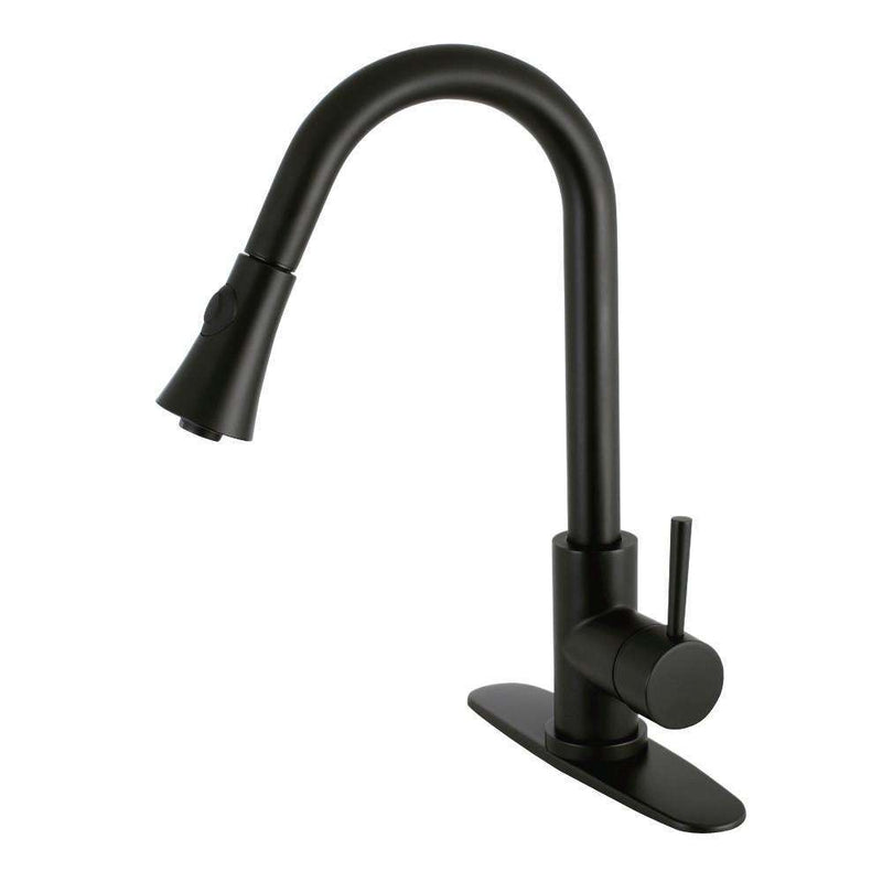 Kingston LS8720DL Sg-Hnd Pull-Down Kitchen Faucet, Matte B